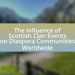 The Influence of Scottish Clan Events on Diaspora Communities Worldwide