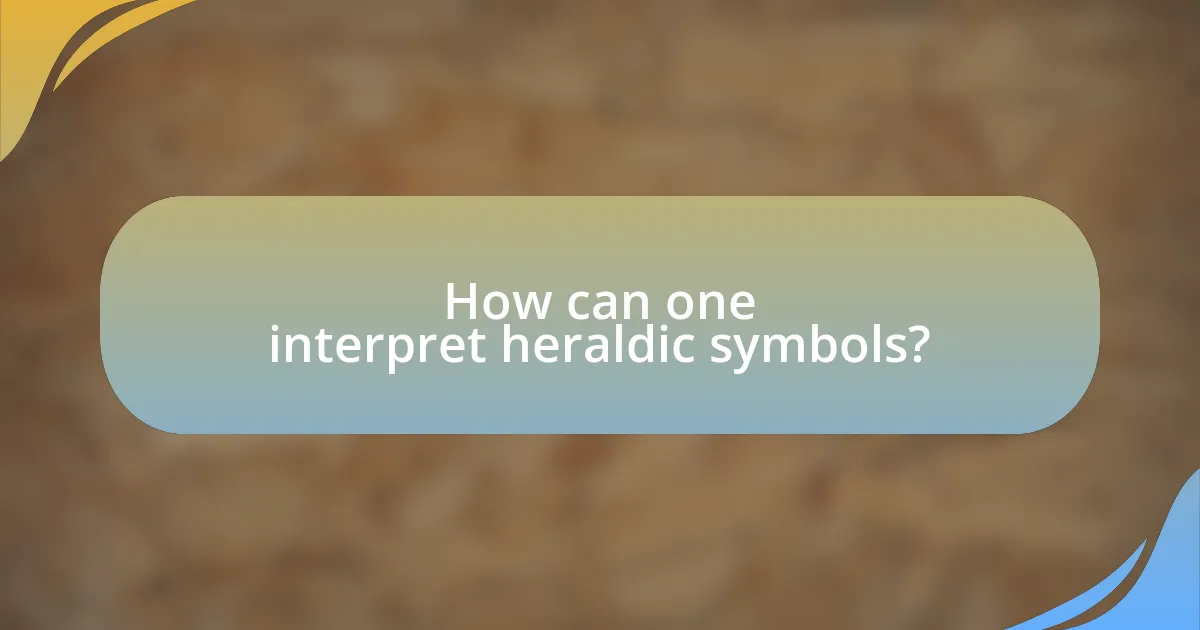How can one interpret heraldic symbols?