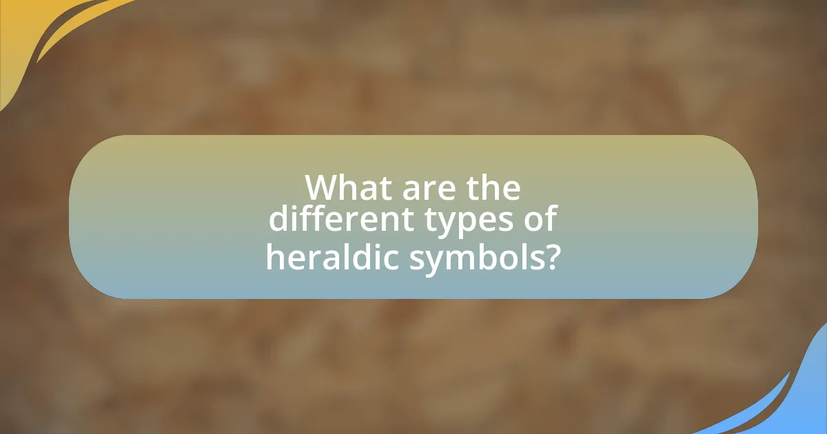 What are the different types of heraldic symbols?