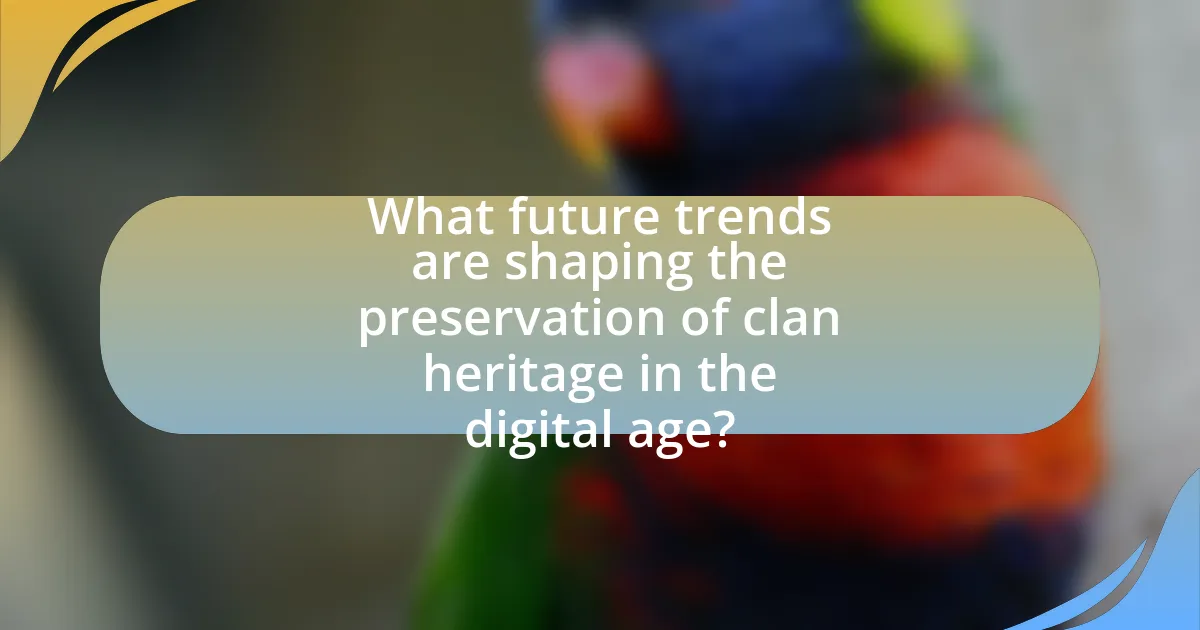 What future trends are shaping the preservation of clan heritage in the digital age?